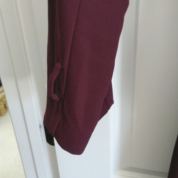 Rachel Roy long double-breasted trench coat/jacket in Aubergine. Size XL - Picture 5 of 11